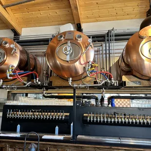 Tap wall and copper kettles