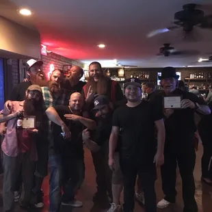 a group of people posing for a picture