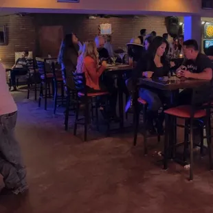 people sitting at tables