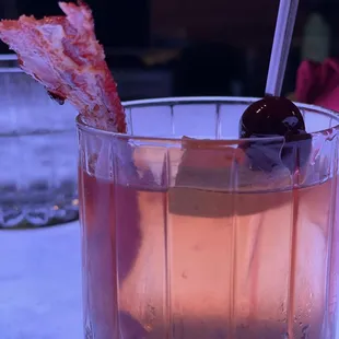 Maple bacon old fashioned. Delicious