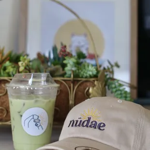 Blueberry Matcha. Had to get a hat too