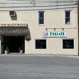 Front entrance is in the back