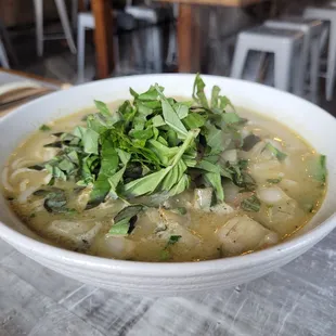 Spicy Green Curry Udon