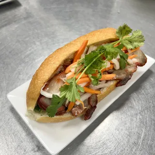 Char Siu Pork Banh Mi Sandwich