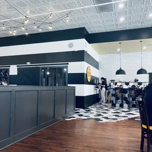 the interior of the restaurant