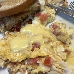 This is the mushy watery omelette.   Feh!