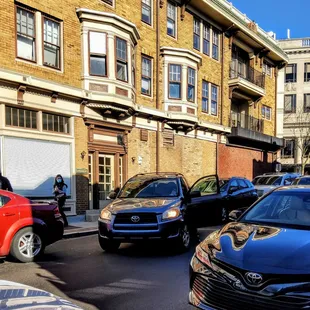 If you are not able to parallel park, do not park in the middle of the road to run in for your takeout order.