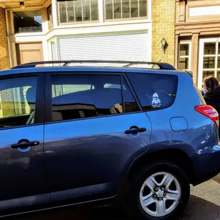 If you are not able to parallel park, do not park in the middle of the road to run in for your takeout order.