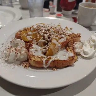 Peaches and cream French toast