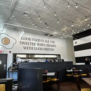 the interior of the restaurant