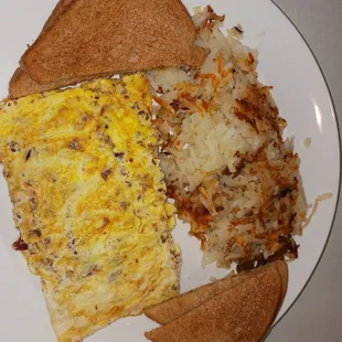 Bacon, egg and cheese omlette