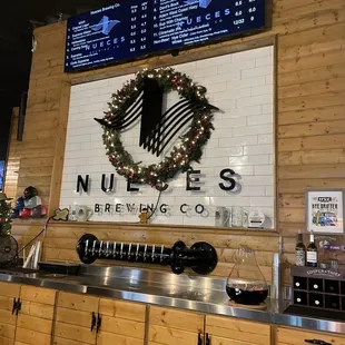 the counter and menu