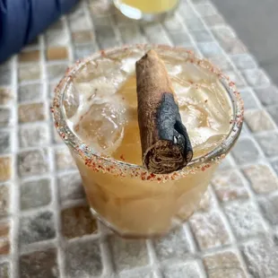 Smoky mezcal cocktail on cinco de mayo
