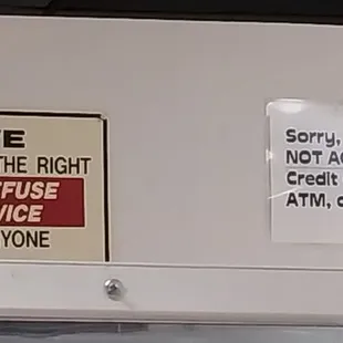 They ONLY accept Cash