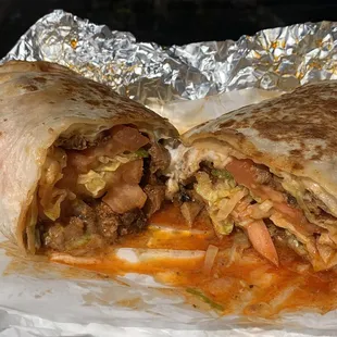 Al Pastor Burrito had pretty mild heat