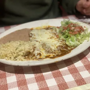 Three Enchiladas chorizo