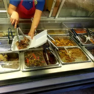 a woman preparing food
