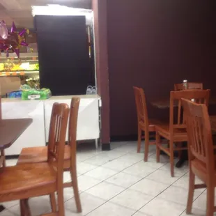 Small seating area, clean not bad.