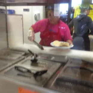 Making of the tacos.