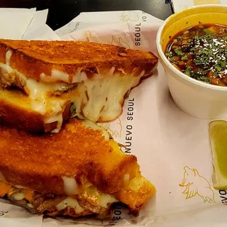 Milk Bread Birria Grilled Cheese