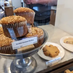 Banana coconut muffins and cookies $4-$5