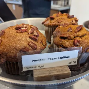 Pumpkin pecan muffins $5