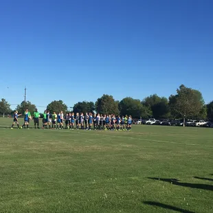 Team morning and referee greeting