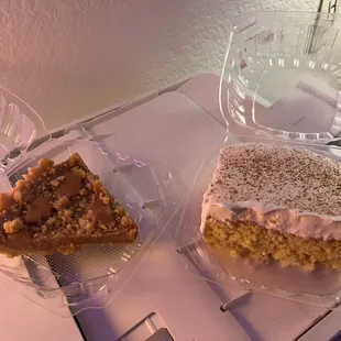 Chai pie and tres leche cake