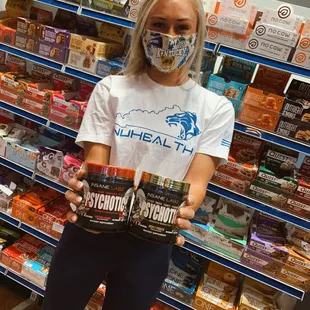 Our colorful wall of protein bars brings you the best of the bars with all the flavors in one place!