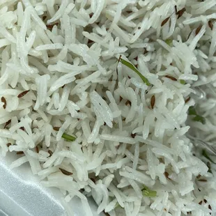 Cumin rice, fluffy, bright and fragrant