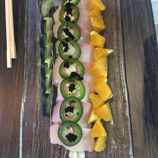 Orange jalapeño yellowtail app