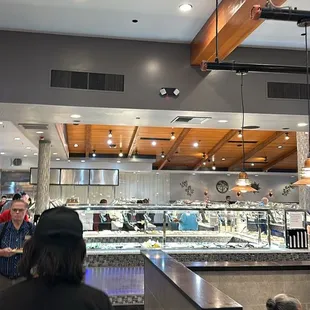 Inside of the buffet