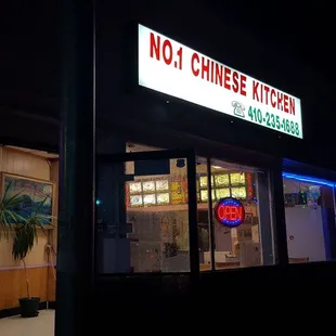 the front of the restaurant