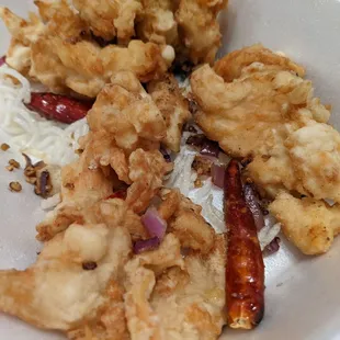 Chicken w. Spicy Salt n Pepper (ate some before taking a pic)