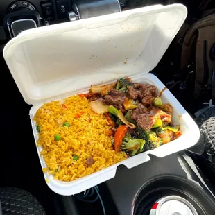 Hunan beef lunch special