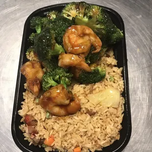 Shrimp broccoli combination