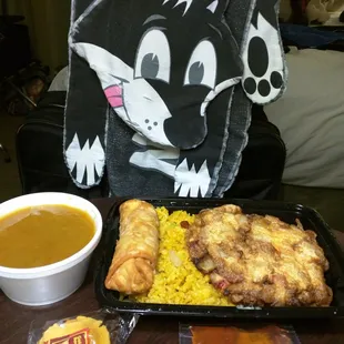 Roast pork egg foo young