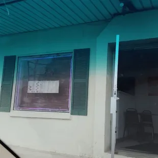 the front of the building