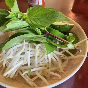 Condiments for pho