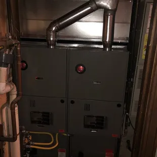 Twinned Rheem Split Heating and Air Conditioning System