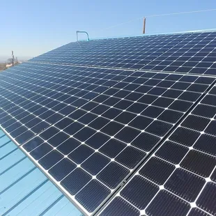 Pitched Metal Roof PV Install