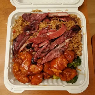 Combo Plate: General Gau&apos;s with Boneless Ribs