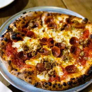 pepperoni and sausage pizza