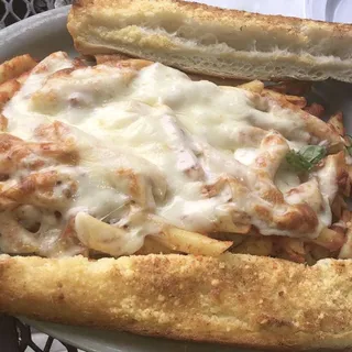 Provolone with Meat Sauce Pasta