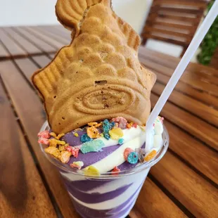Ube and Vanilla Swirl Taiyaki