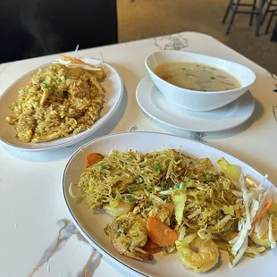 Pineapple Fried Rice, Tom Kha Big Bowl, Singapore Noodles