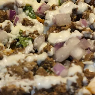 a close up of a plate of food