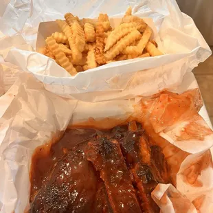 Ribs and fries