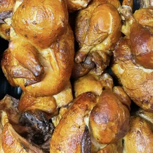 Rotisserie chicken smoked to perfection.