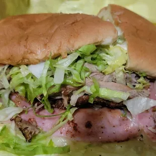 a close up of a sandwich